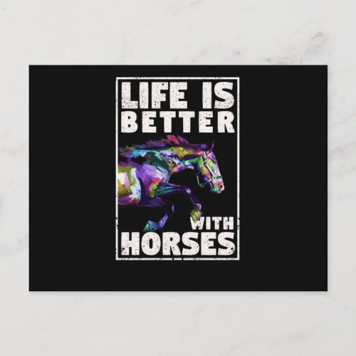 Riding Cute Horse Owner The Life Postcard