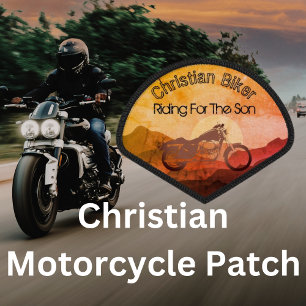 Riding For Son Christian Biker's Moto Motorcycle Patch