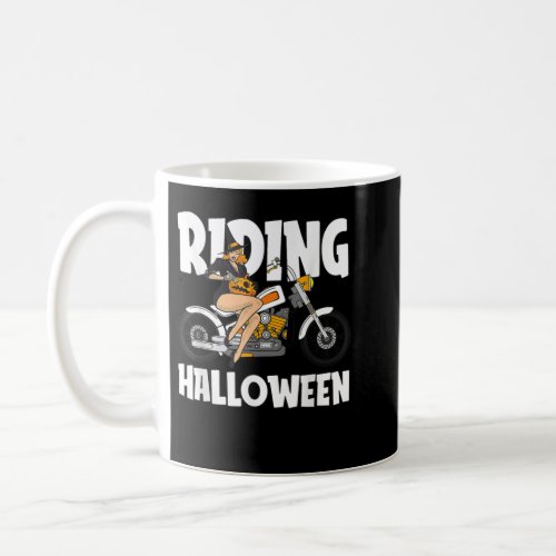 Riding Halloween Costume Cool Motorcycle Witch Pum Coffee Mug