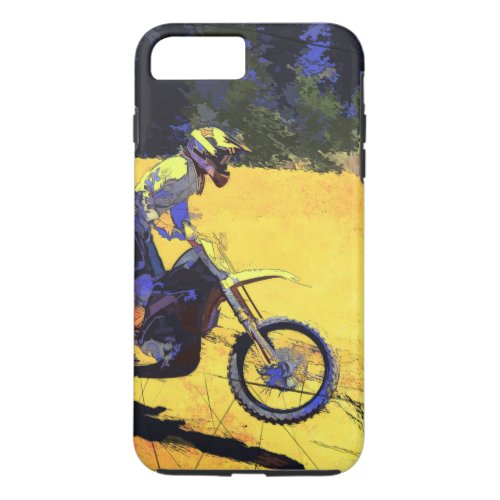 Riding Hard _ Motocross Racer iPhone 8 Plus7 Plus Case