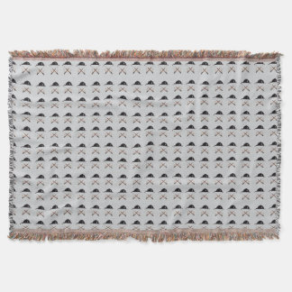 Riding helmet and crops clock throw blanket