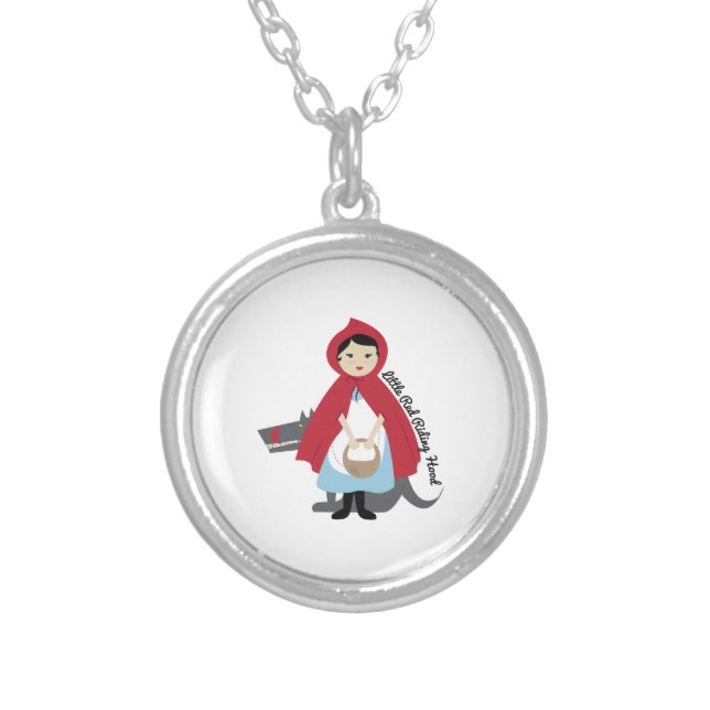 Riding Hood Silver Plated Necklace (Front)