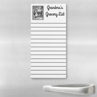 Riding Hood Talking to Wolf on Way to Grandma's Magnetic Notepad