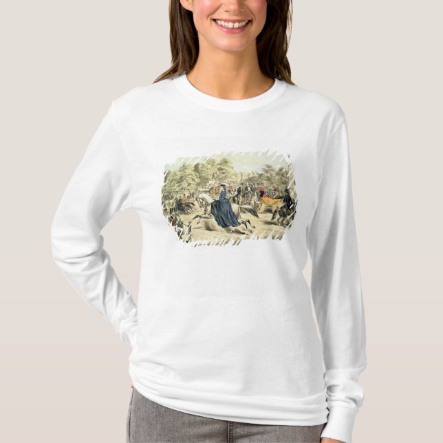 Riding in Rotten Row, Hyde Park T-Shirt (Front)