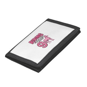 Riding Into 9 Horse Birthday Girl Vintage Shirt De Trifold Wallet