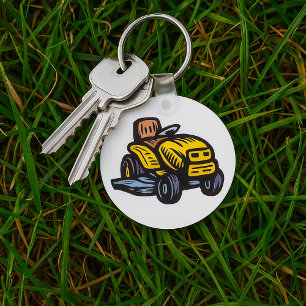 Riding Lawn Mower Keychain