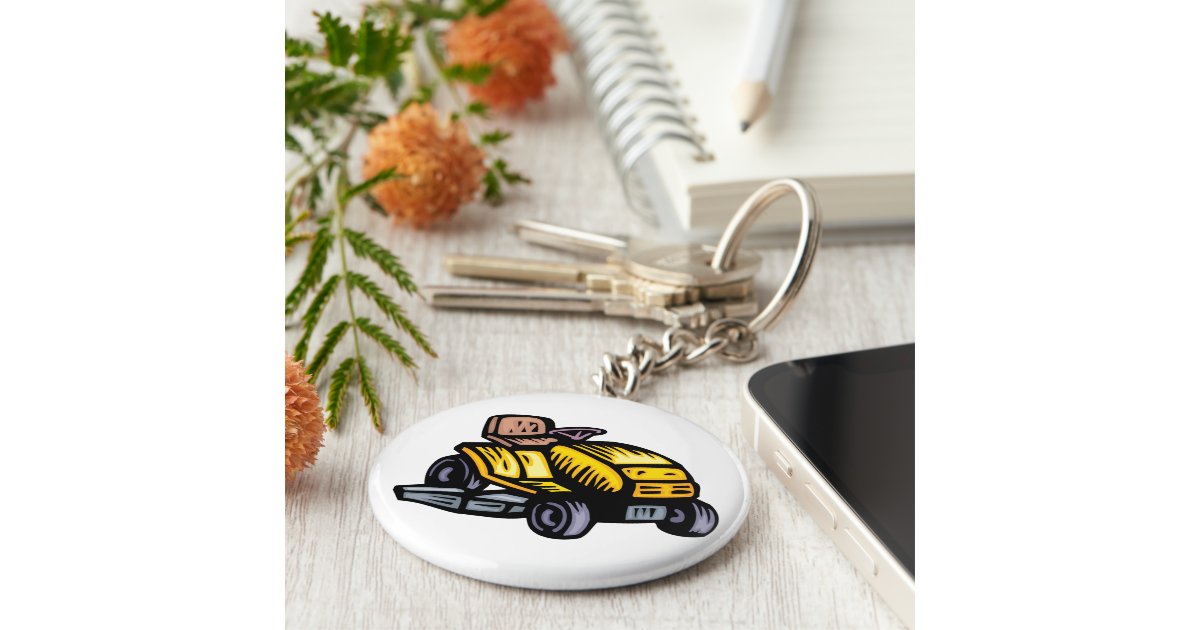 Riding Lawn Mower Keychain