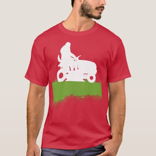 Riding Lawnmower Mowing The Lawn Grass T_Shirt