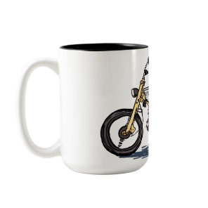riding, motorcycle, vehicle pictures Two-Tone coffee mug