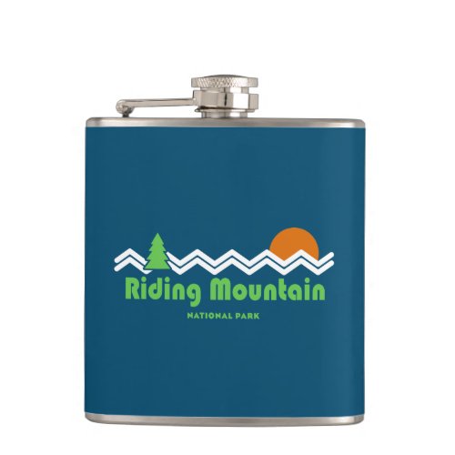 Riding Mountain National Park Retro Flask