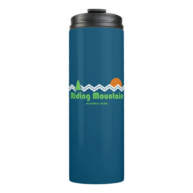Riding Mountain National Park Retro Thermal Tumbler (Front)