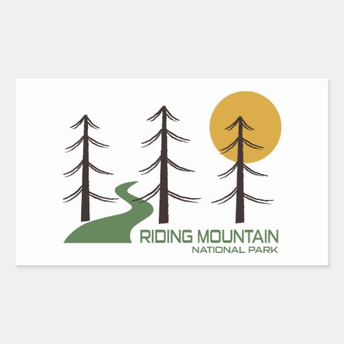 Riding Mountain National Park Trail Rectangular Sticker