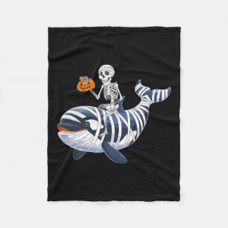 Riding Mummy Orca Halloween Candy Whale Fleece Blanket
