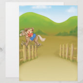 riding rocking little cowboy boy (Front/Back)