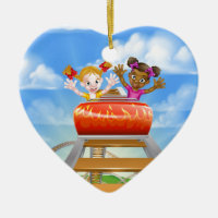 Riding Roller Coaster