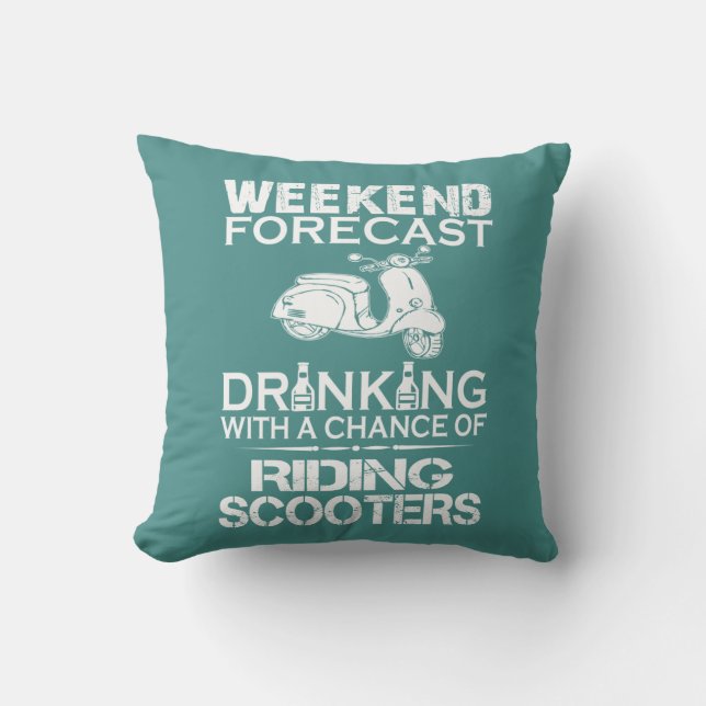 RIDING SCOOTERS THROW PILLOW (Front)