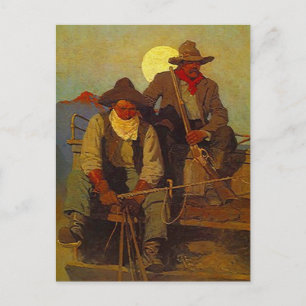 Riding Shotgun Riders Side-seat Western-esque Postcard