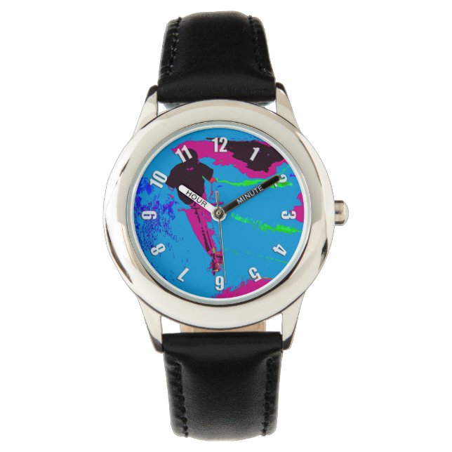 Riding the Galaxy - Scooter Rider Watch (Front)