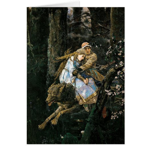 Riding the Grey Wolf Fantasy Art Cards (Front)