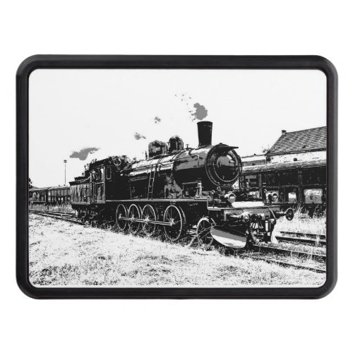 Riding the Rails_ Vintage Steam Train    Hitch Cover