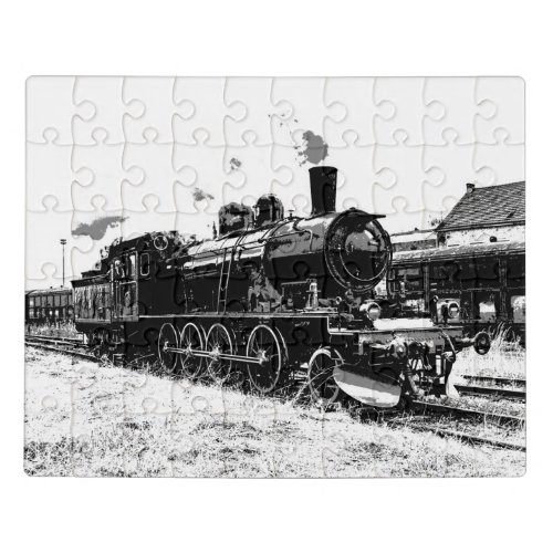 Riding the Rails _ Vintage Steam Train Jigsaw Puzzle