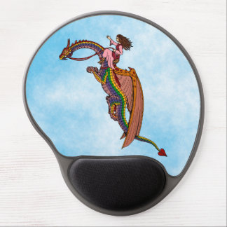 Riding the Rainbow Dragon Gel Mouse Pad