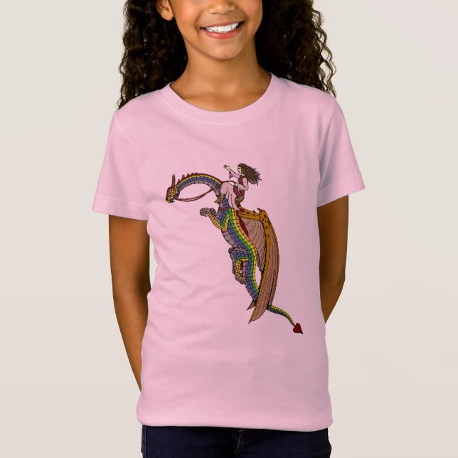 Riding the Rainbow Dragon T-Shirt (Front)