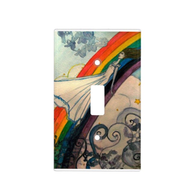 Riding the Rainbow Light Switch Plate (Front)