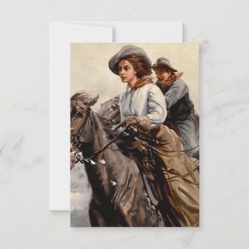 Riding the Range by WHD Koerner Thank You Card