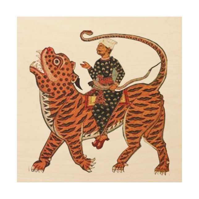 Riding The Tiger Wood Wall Art (Front)
