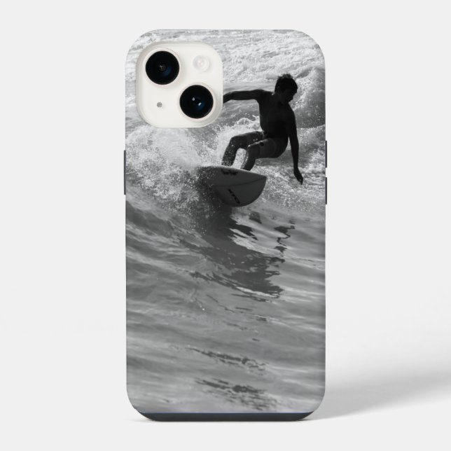 Riding The Wave Grayscale Case-Mate iPhone Case (Back)