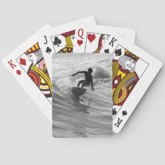 Riding The Wave Grayscale Playing Cards