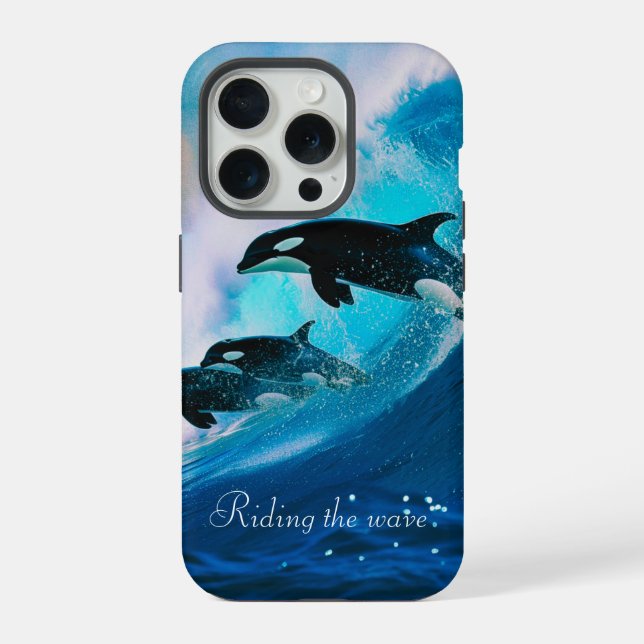 Riding the wave  iphone case (Back)