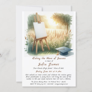 Riding the Wave of Success – A Colorful Graduation Invitation