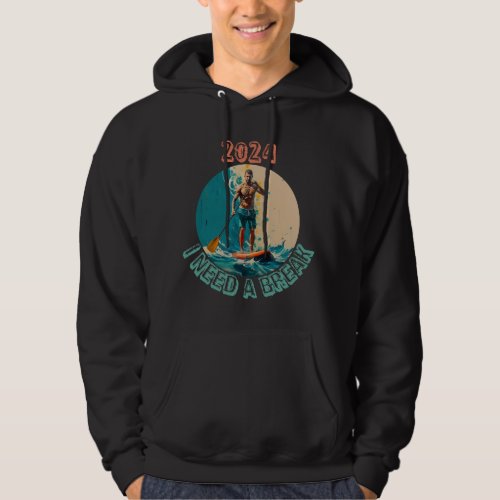 Riding the waves sup paddle board surfing edition hoodie
