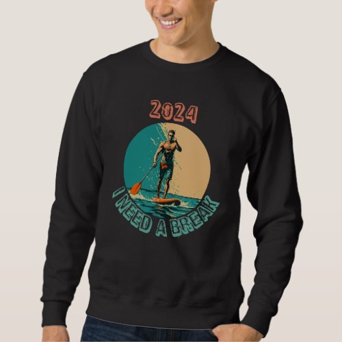 Riding the waves sup paddle board surfing edition sweatshirt