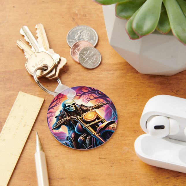 Riding through the interweaving branches keychain (Desk)