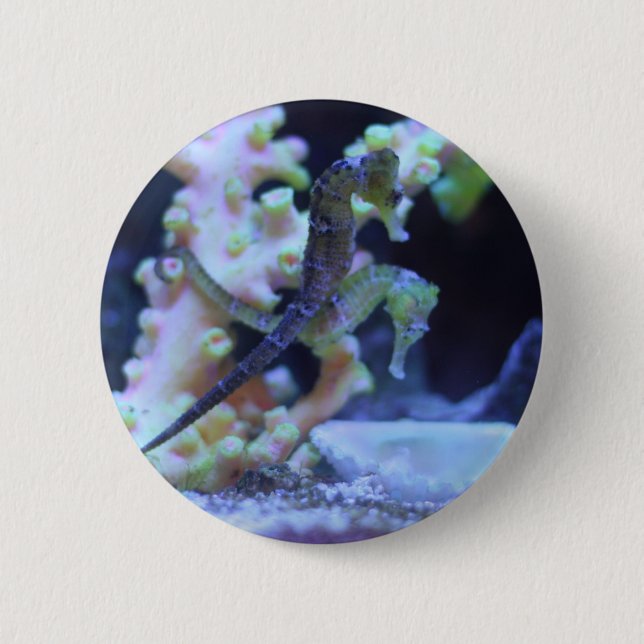Riding through the ocean pinback button (Front)