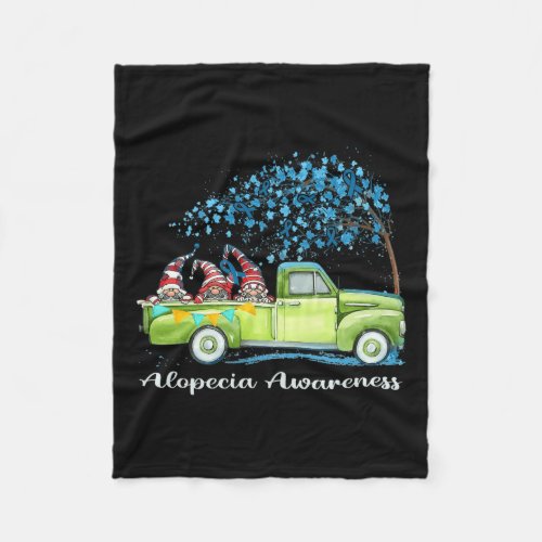 Riding Truck Alopecia Awareness  Fleece Blanket