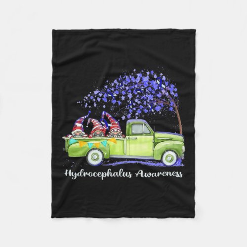 Riding Truck Hydrocephalus Awareness  Fleece Blanket