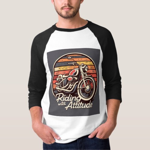riding with attitude T_Shirt