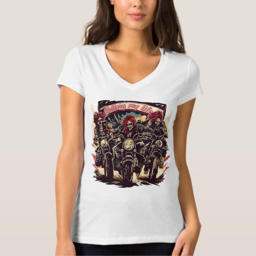 Riding with the Skull Gang Riding my life T_Shirt