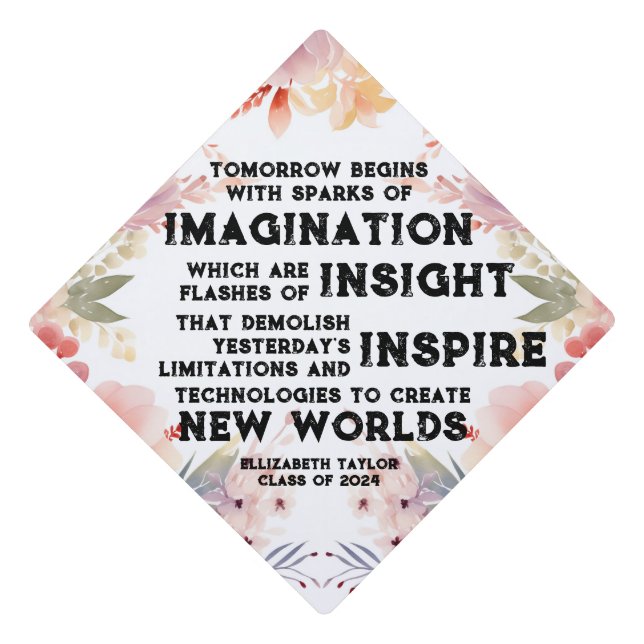 Ridley Scott Quote I Floral Tassel Topper (Front)