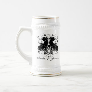 Rielaboration of Vintage Lions with Swirls Beer Stein