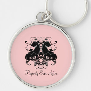 Rielaboration of Vintage Lions with Swirls Keychain