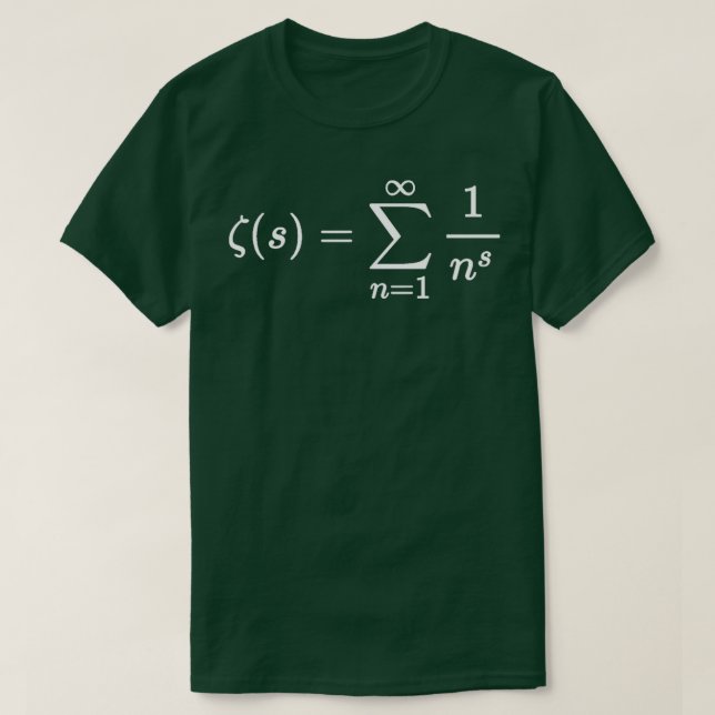 riemann zeta function dark version  T-Shirt (Design Front)