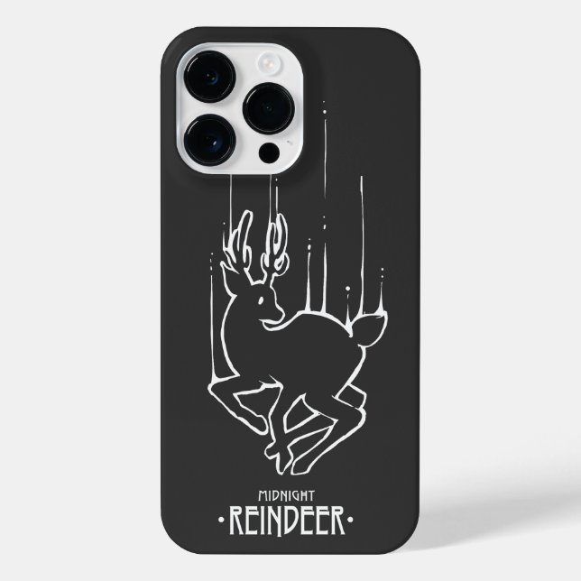 RIENDEER ANIMAL LINE MIDNIGHT REINDEER iPhone CASE (Back)