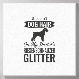 Riesenschnauzer Glitter Funny Dog Lover Design_1 Canvas Photo Tile