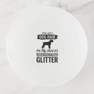 Riesenschnauzer Glitter Funny Dog Lover Design_1 Trinket Tray
