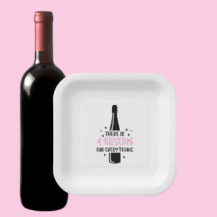 Riesling For Everything Funny Winery Party Paper Plates